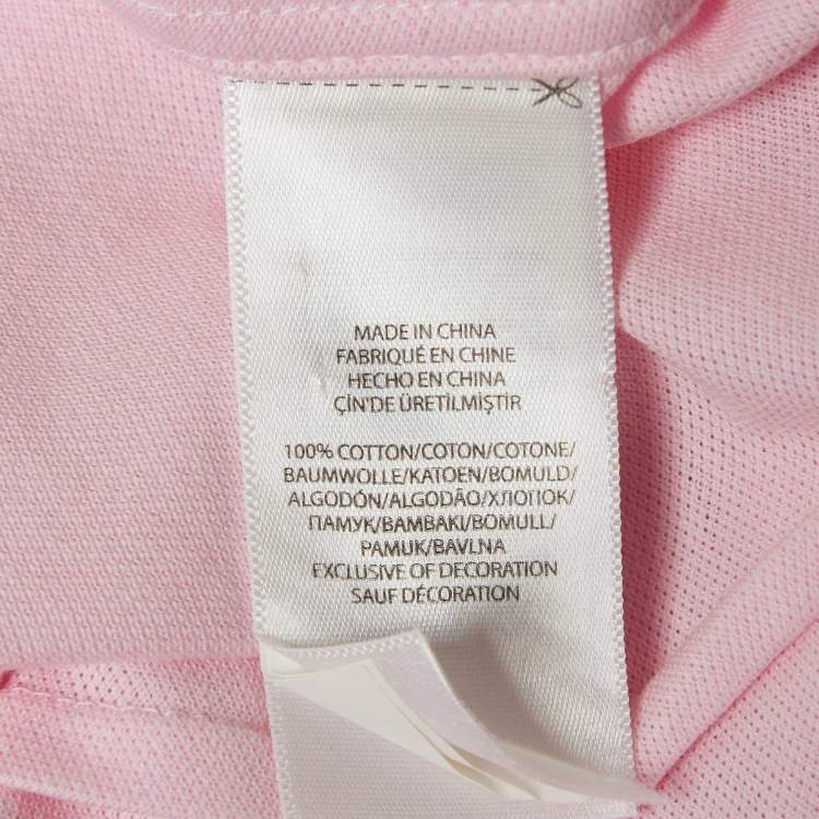 Pre Owned Ralph Lauren Pink Cotton Knit Oxford Button Down Shirt M