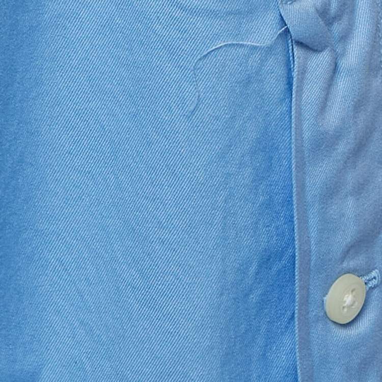Pre Owned Polo Ralph Lauren Blue Cotton Beach Shirt XXL