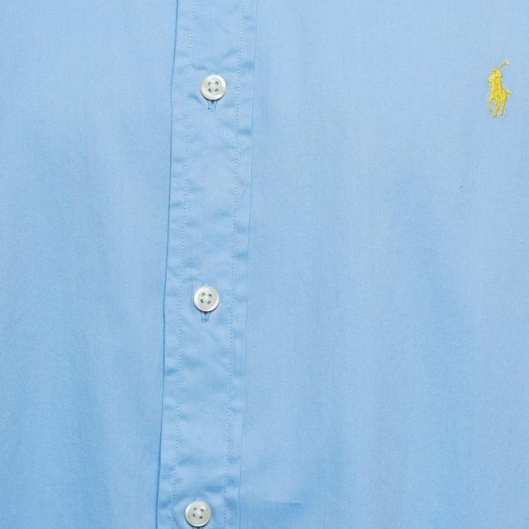 Pre Owned Polo Ralph Lauren Blue Cotton Beach Shirt XXL