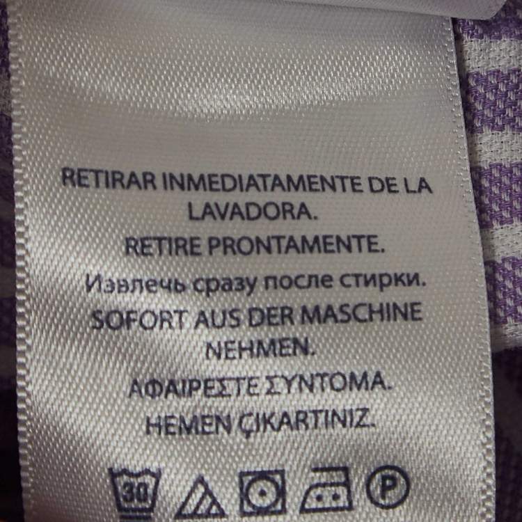 Pre Owned Ralph Lauren Purple Striped Cotton Buttoned Down Shirt M