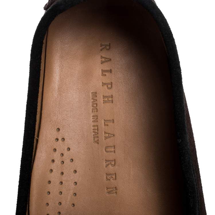 Pre Owned Ralph Lauren Multicolor Suede Penny Loafers Size 40
