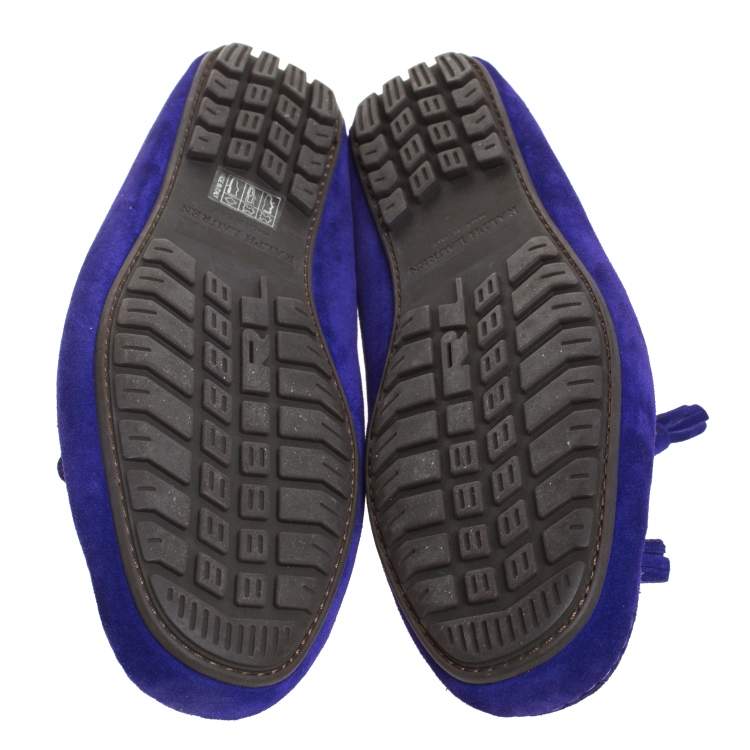 Pre Owned Ralph Lauren Purple Suede Harold Tassel Loafers Size 45