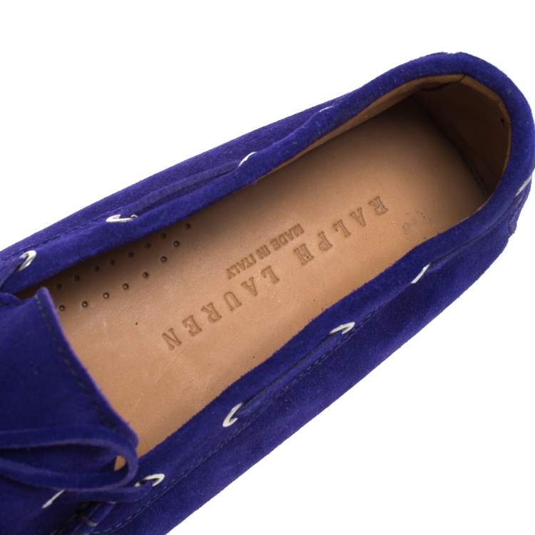Pre Owned Ralph Lauren Purple Suede Harold Tassel Loafers Size 45