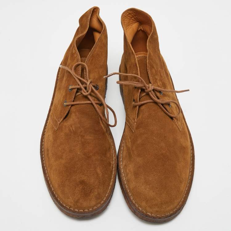 Pre Owned Ralph Lauren Brown Suede Ankle High Boots Size 44