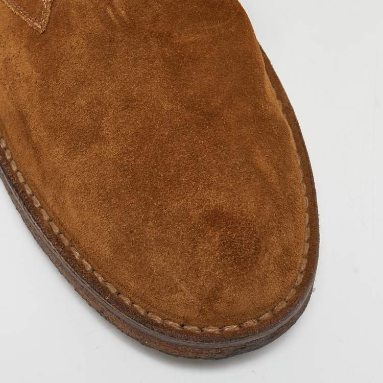 Pre Owned Ralph Lauren Brown Suede Ankle High Boots Size 44
