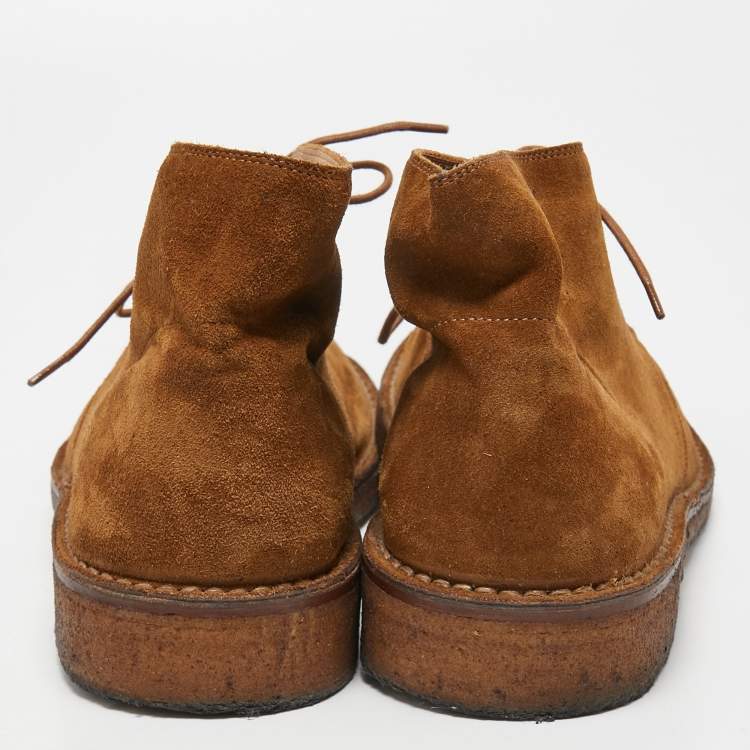 Pre Owned Ralph Lauren Brown Suede Ankle High Boots Size 44