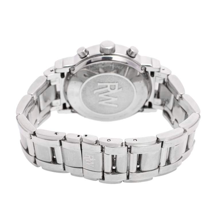 Pre Owned Raymond Weil White Stainless Steel Saxo 7720 Men's Wristwatch 37 mm