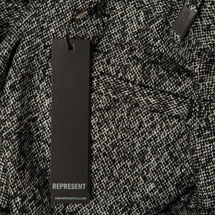 Pre Owned Represent Monochrome Wool Wide Tailored Pants M/Waist 34"