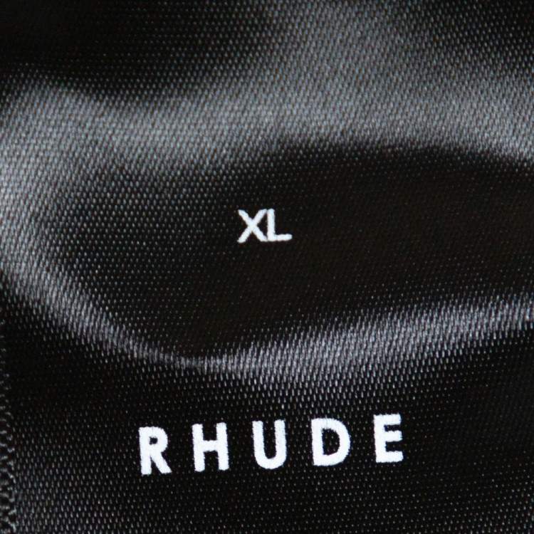 Pre Owned Rhude Black Vintage Wash Cotton Cobra Print Crew Neck T-Shirt XL