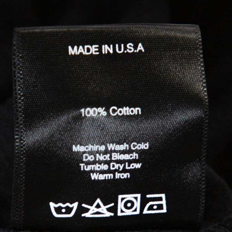 Pre Owned Rhude Black Vintage Wash Cotton Cobra Print Crew Neck T-Shirt XL