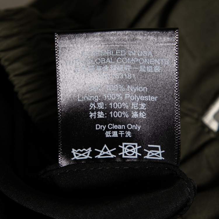 Pre Owned Rhude Dark Green Synthetic Logo Printed Shorts M