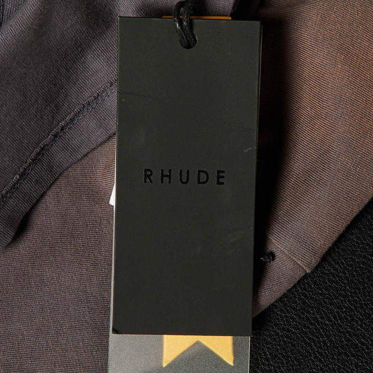 Pre Owned Rhude Vintage Grey Cotton Off Road Print Crew Neck Raceway T-Shirt M