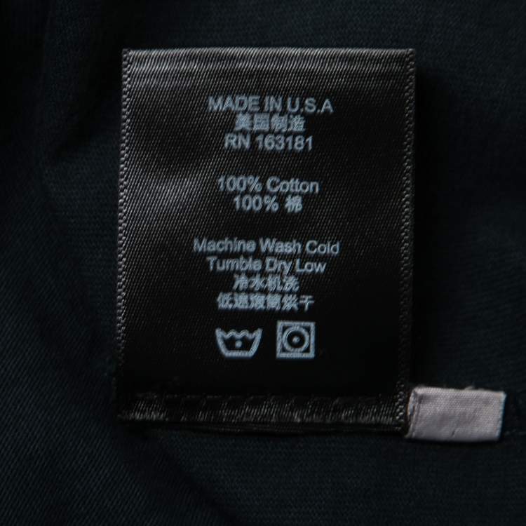 مملوكة مسبقًا Rhude Grey Cotton Logo Printed Short Sleeve T-Shirt M