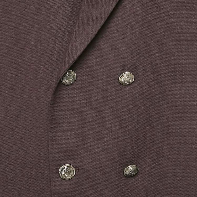 Pre Owned Ricci Di Napoli Burgundy Wool Slim Fit Suit Set XXL/XL 