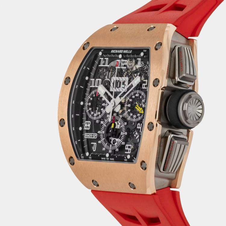 Pre Owned Pre-Owned Richard Mille RM 011 Chronograph "Felipe Massa" RM011 AJ RG Automatic 50 mm x40 mm