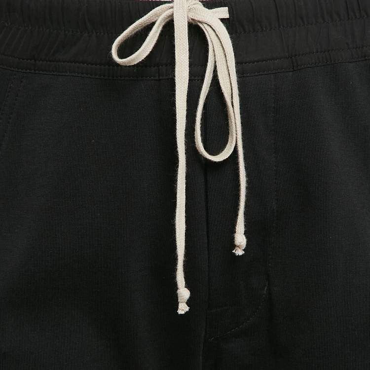 Pre Owned Rick Owens Black Cotton Knit Mastodon Cargo Pants XL