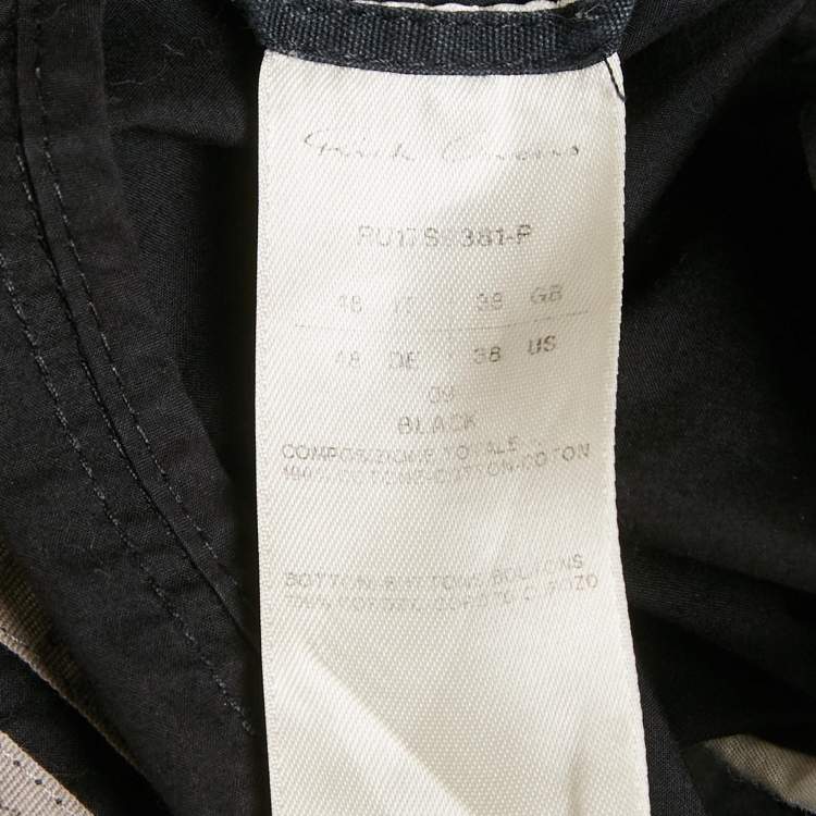 Pre Owned Rick Owens Black Cotton Drop-Crotch Pants M