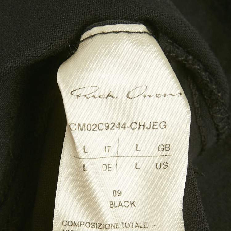 Pre Owned Rick Owens x Champions Black Cotton Harem Pants L