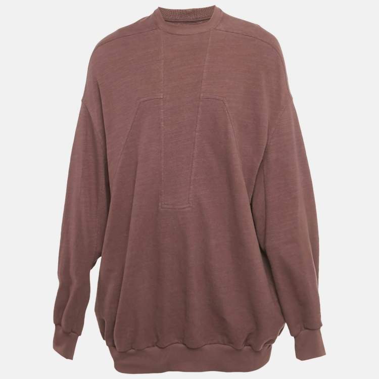 Pre Owned Rick Owens Purple Cotton Splintered Peter Sweatshirt S