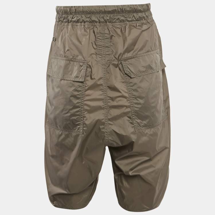 Pre Owned Rick Owens x Champion Grey Embroidered Nylon Shorts L