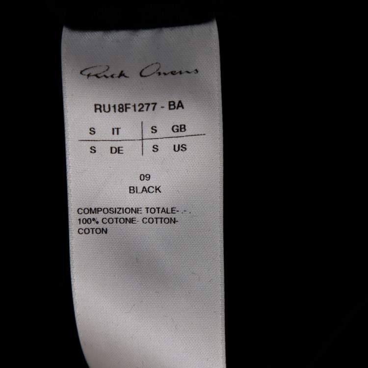 Pre Owned Rick Owens Black Knit Vega Combo Long Sleeve Crewneck Sweatshirt S 
