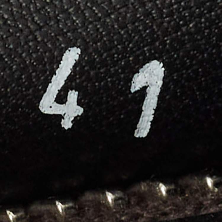 Pre Owned Rick Owens Black Leather Geobasket Sneakers Size 41