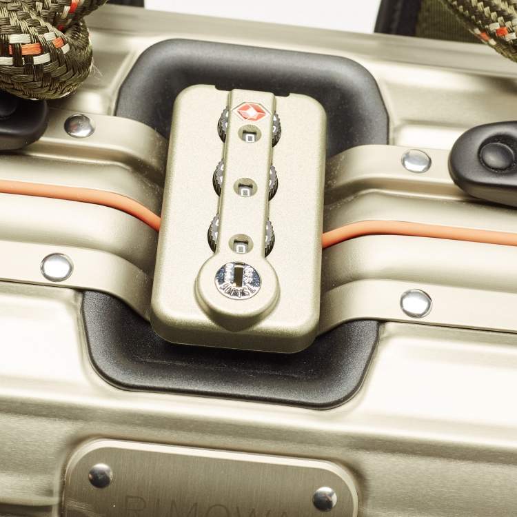 Pre Owned Rimowa x Adidas Metallic Beige Aluminium NMD Backpack