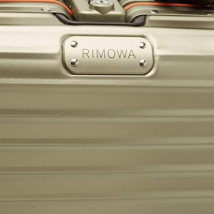 Pre Owned Rimowa x Adidas Metallic Beige Aluminium NMD Backpack