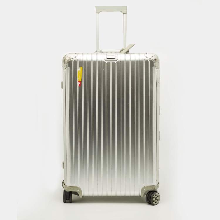 Pre Owned Rimowa Check-In L Silver Aluminium Luggage