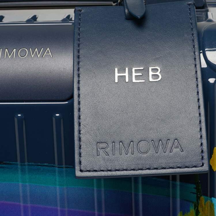 Pre Owned حقيبة سفر ريموا x بتوليمي مان زرقاء منتصف الليل بولي كربونات كابينة الأساسية