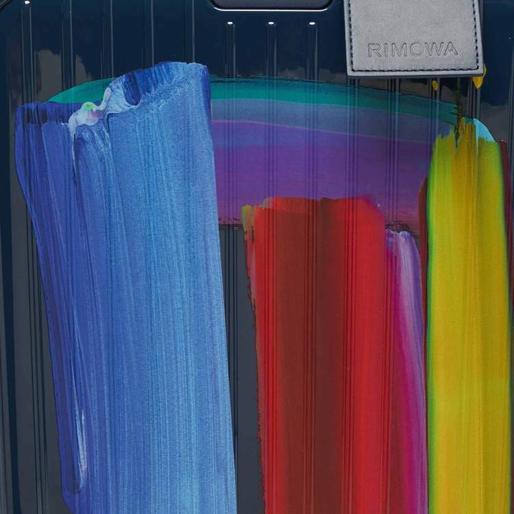 Pre Owned حقيبة سفر ريموا x بتوليمي مان زرقاء منتصف الليل بولي كربونات كابينة الأساسية