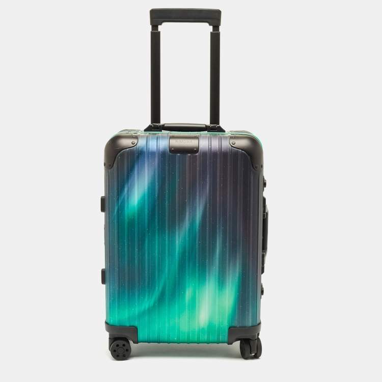 Pre Owned Rimowa Aurora Borealis Multicolor Aluminium Cabin Suitcase