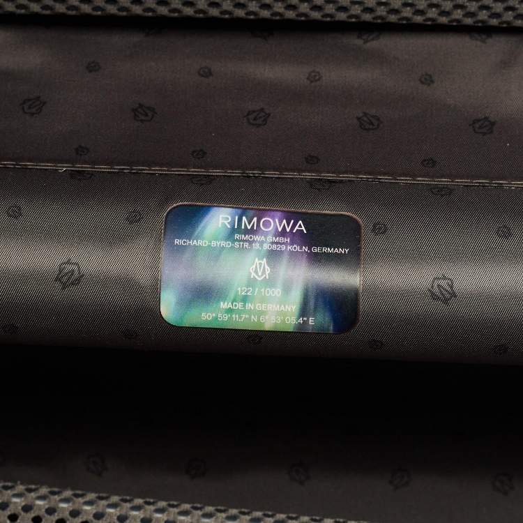 Pre Owned Rimowa Aurora Borealis Multicolor Aluminium Cabin Suitcase