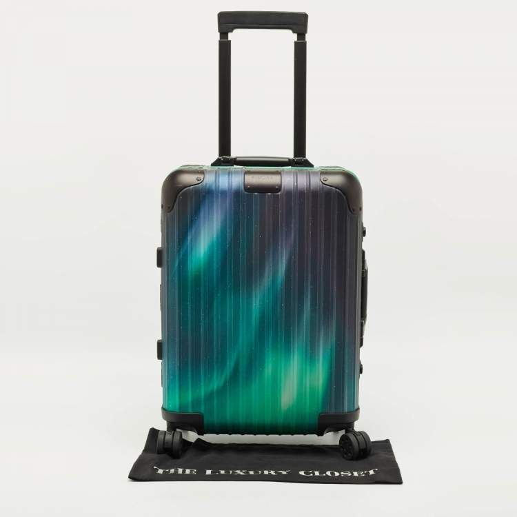 Pre Owned Rimowa Aurora Borealis Multicolor Aluminium Cabin Suitcase