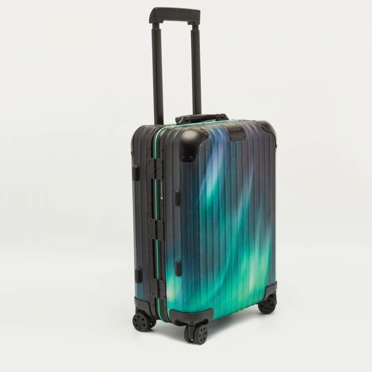 Pre Owned Rimowa Aurora Borealis Multicolor Aluminium Cabin Suitcase
