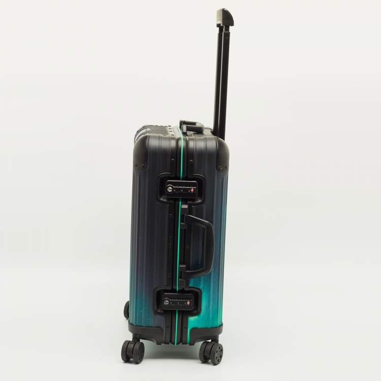 Pre Owned Rimowa Aurora Borealis Multicolor Aluminium Cabin Suitcase