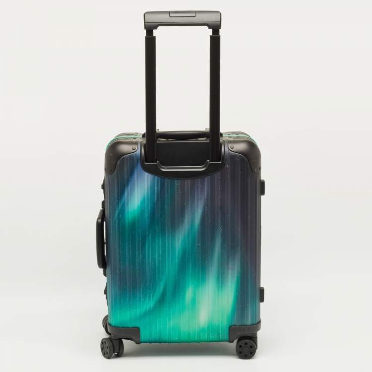 Pre Owned Rimowa Aurora Borealis Multicolor Aluminium Cabin Suitcase