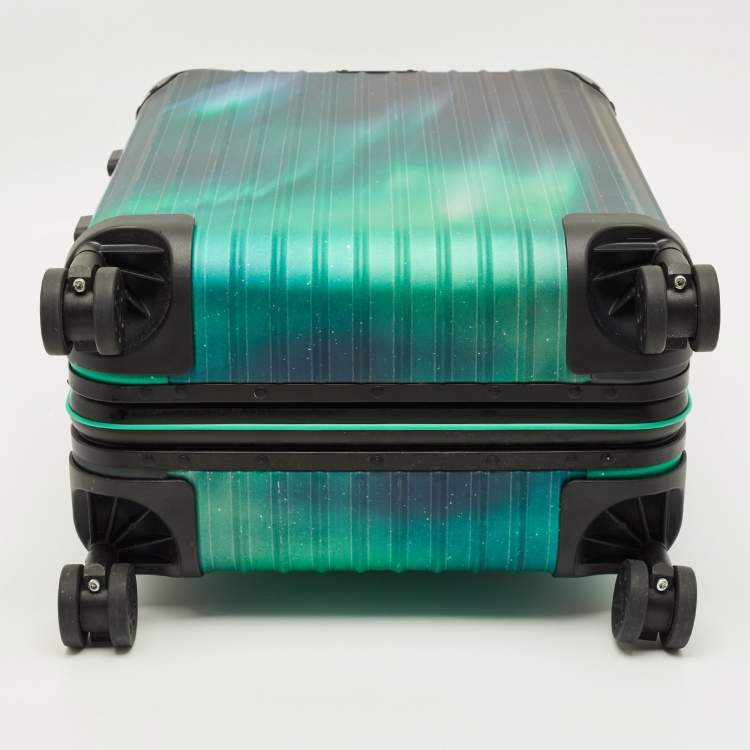 Pre Owned Rimowa Aurora Borealis Multicolor Aluminium Cabin Suitcase