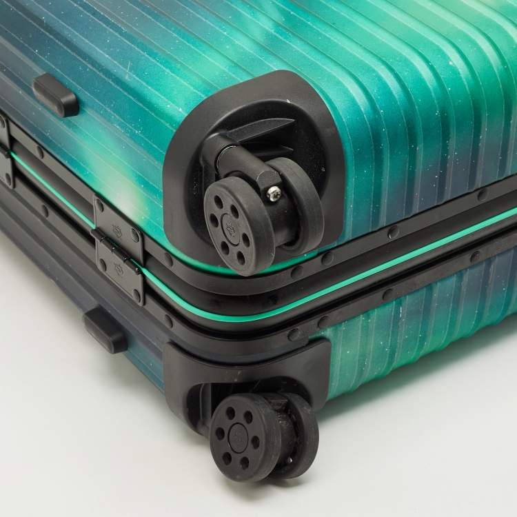 Pre Owned Rimowa Aurora Borealis Multicolor Aluminium Cabin Suitcase