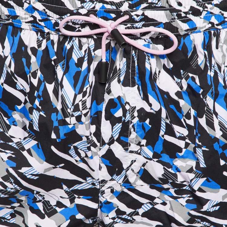 Pre Owned Roberto Cavalli Beachwear Blue Printed Swim Shorts M