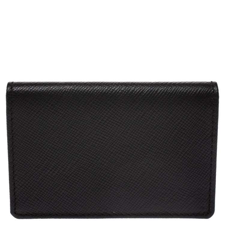 Pre Owned Roberto Cavalli Black Leather Card Holder