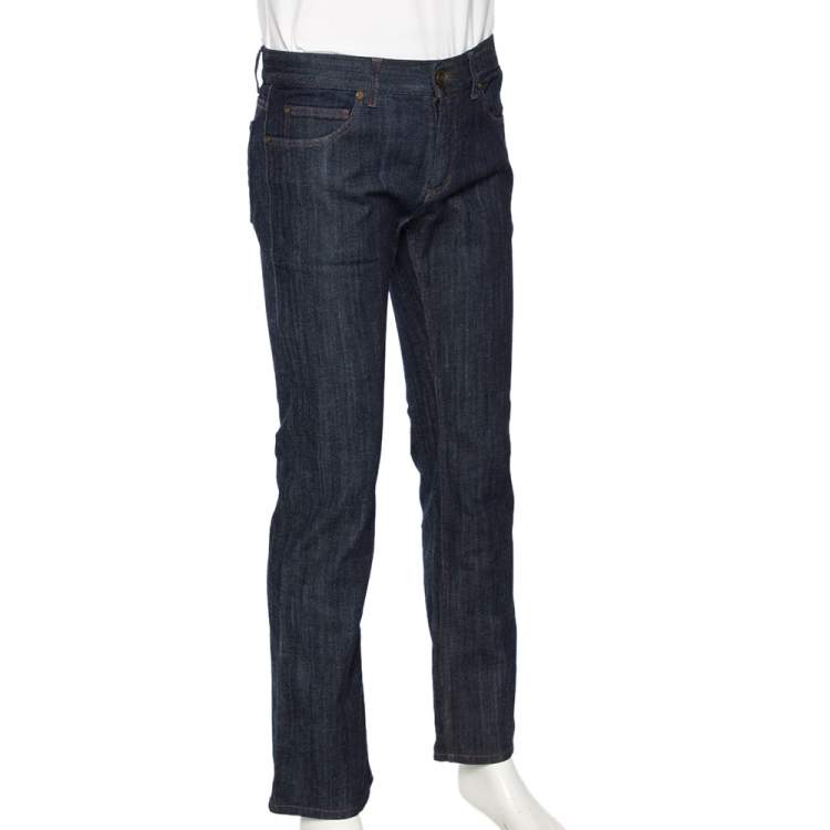 Pre Owned Roberto Cavalli  Blue Denim Straight Fit Jeans M