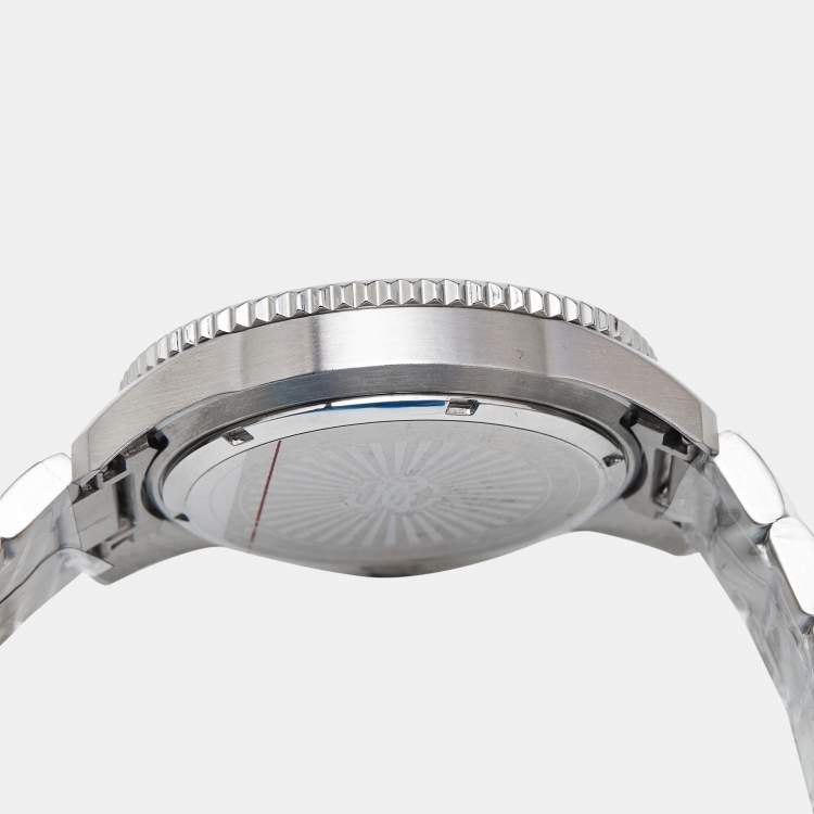 Pre Owned Roberto Cavalli Blue Stainless Steel 5G013 Men's Wristwatch 44 mm