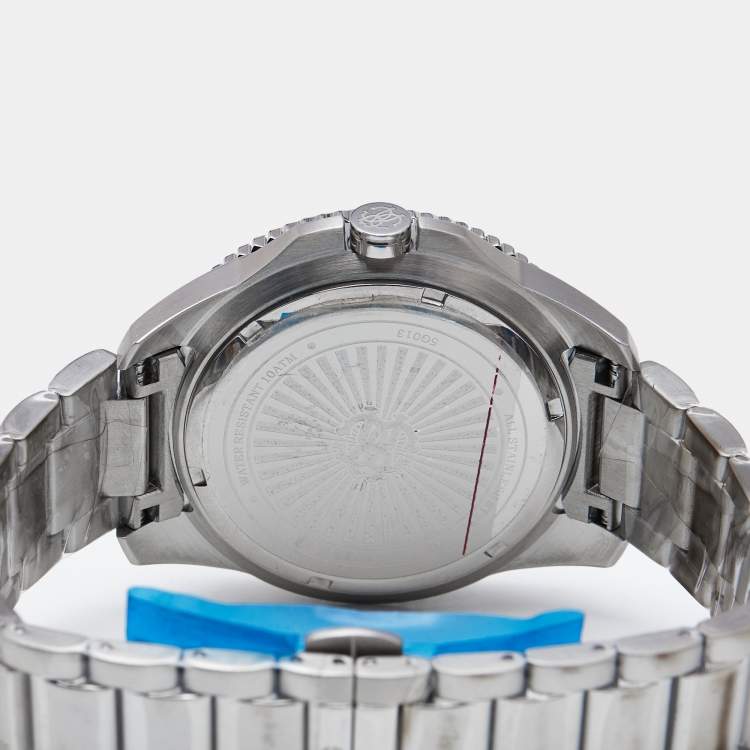Pre Owned Roberto Cavalli Blue Stainless Steel 5G013 Men's Wristwatch 44 mm