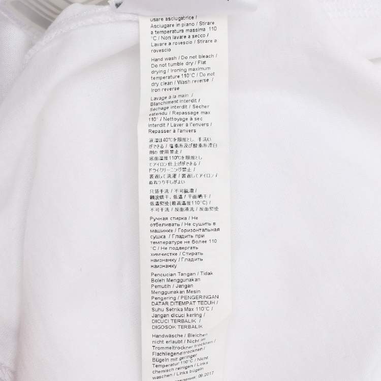 Pre Owned Roberto Cavalli White Logo Detail Cotton T-Shirt XXXL