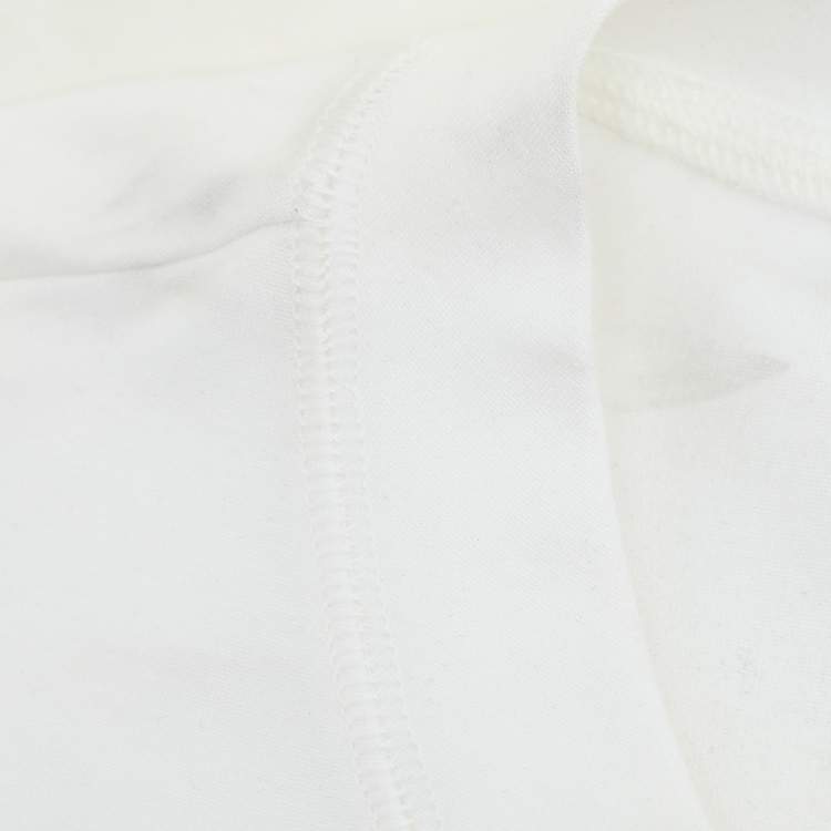 Pre Owned Roberto Cavalli Off White Jersey Logo Sweatshirt L