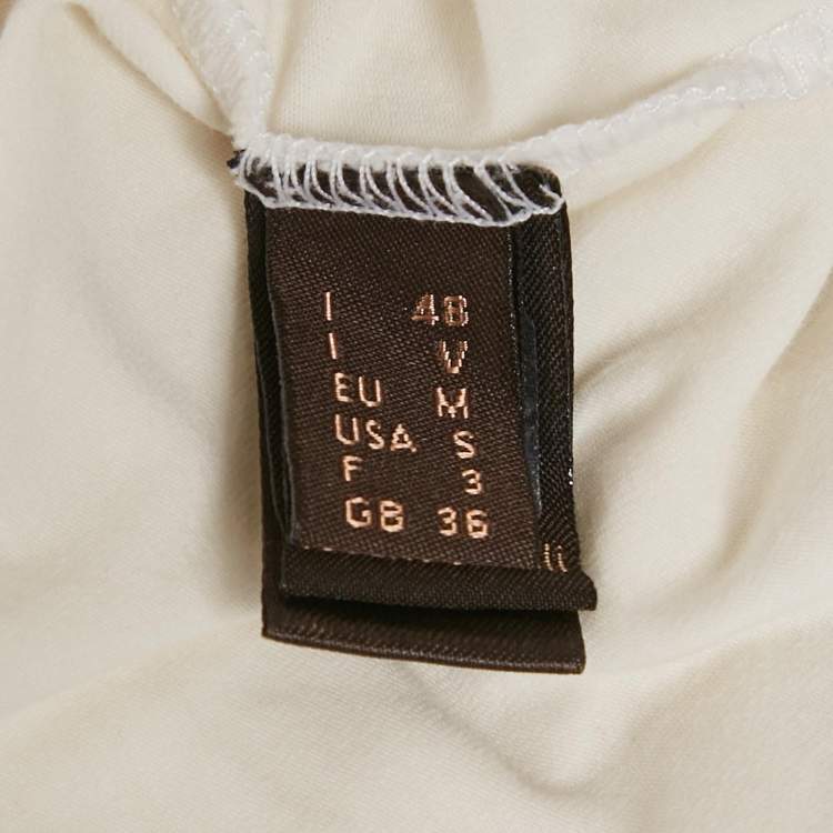 Pre Owned Roberto Cavalli Cream Printed Jersey T-Shirt M