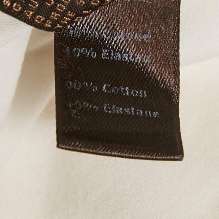 Pre Owned Roberto Cavalli Cream Printed Jersey T-Shirt M