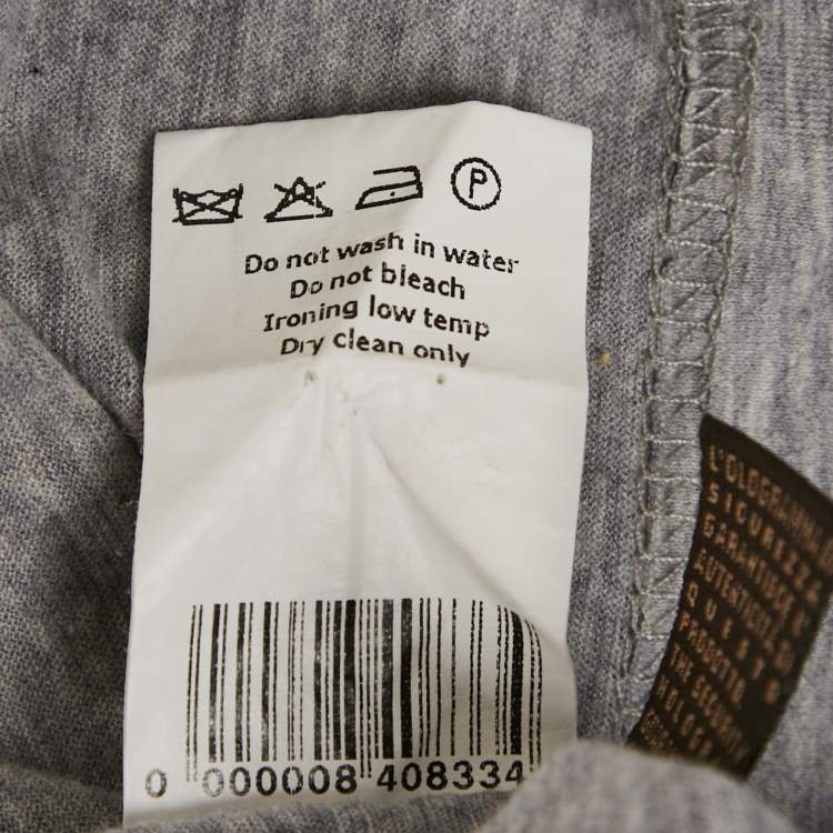 Pre Owned Roberto Cavalli Grey Printed Jersey T-Shirt M