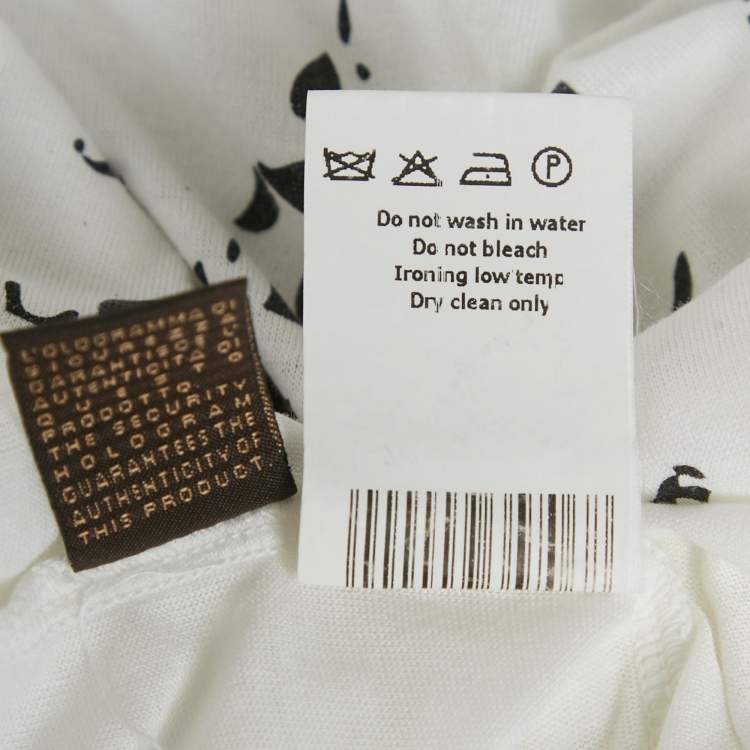 Pre Owned Roberto Cavalli White Snakeskin Print Jersey T-Shirt S